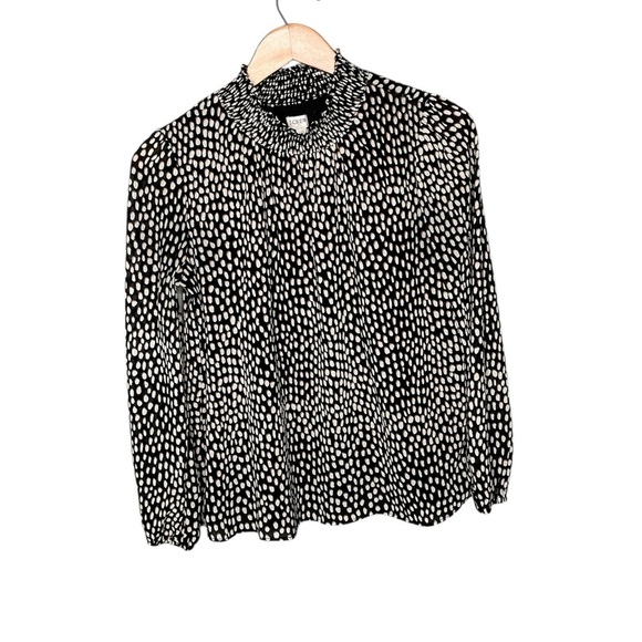 J. Crew Smocked Neck Top - Oncilla Cat Print - Picture 2 of 11